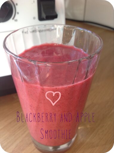 Blackberry and Apple Smoothie made in a Vitamix